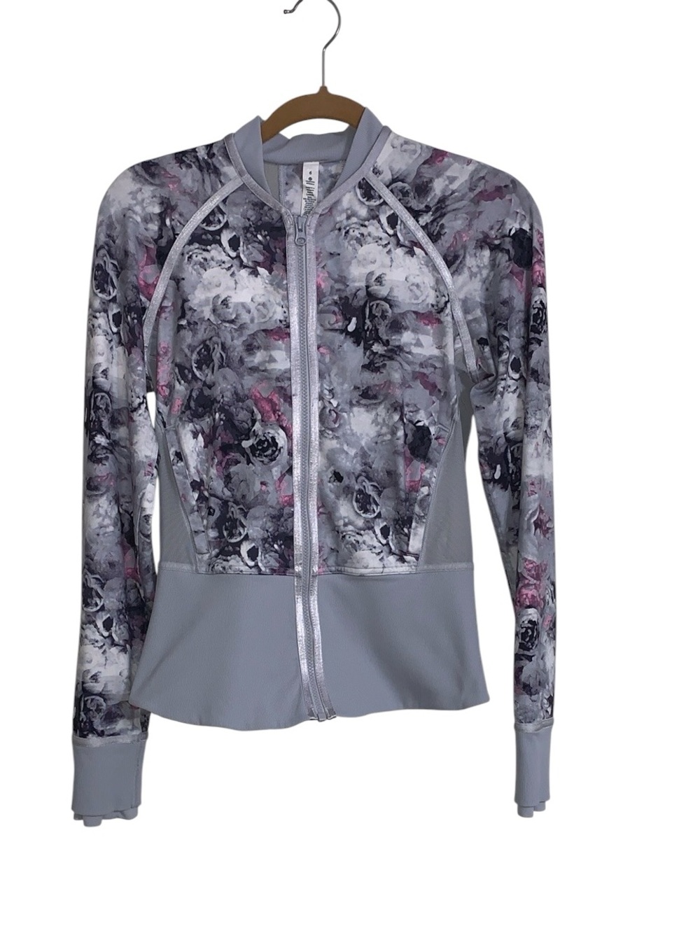 Lululemon Floral Women's Jacket with Sheer Mesh Back